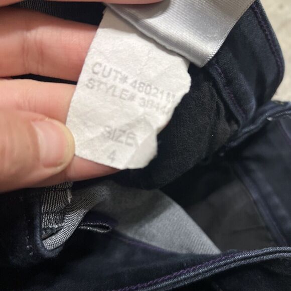 NYDJ Legging Jeans Womens Size 4 Blue Dark Wash Lift Tuck Mid Rise Stretch - Picture 12 of 13